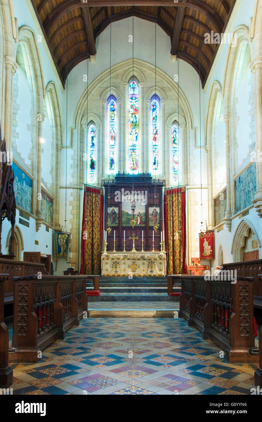 Gli interni della cattedrale di San Michele e San Giorgio in Grahamstown, Sud Africa Foto Stock