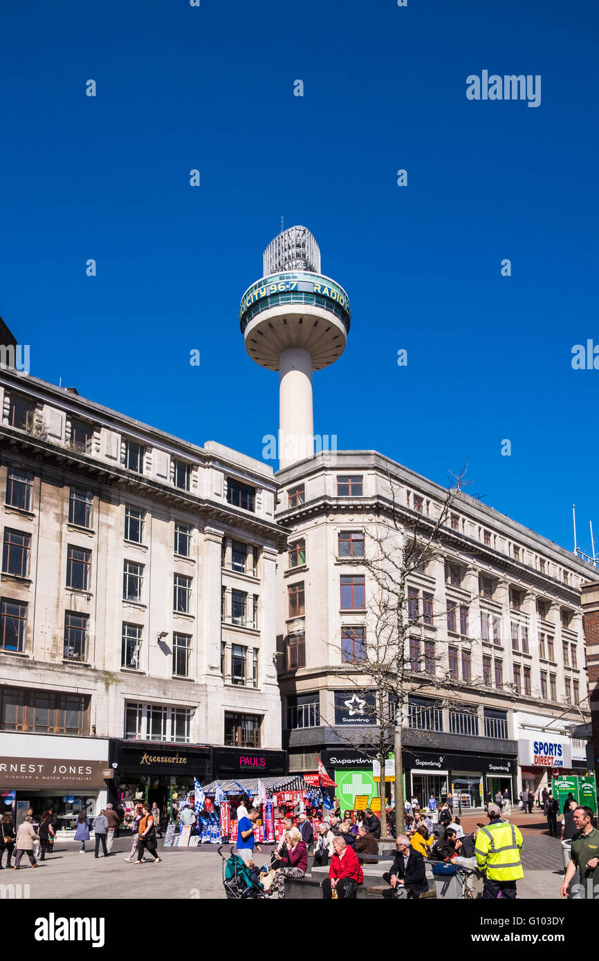 Il centro di Liverpool, Merseyside England, Regno Unito Foto Stock