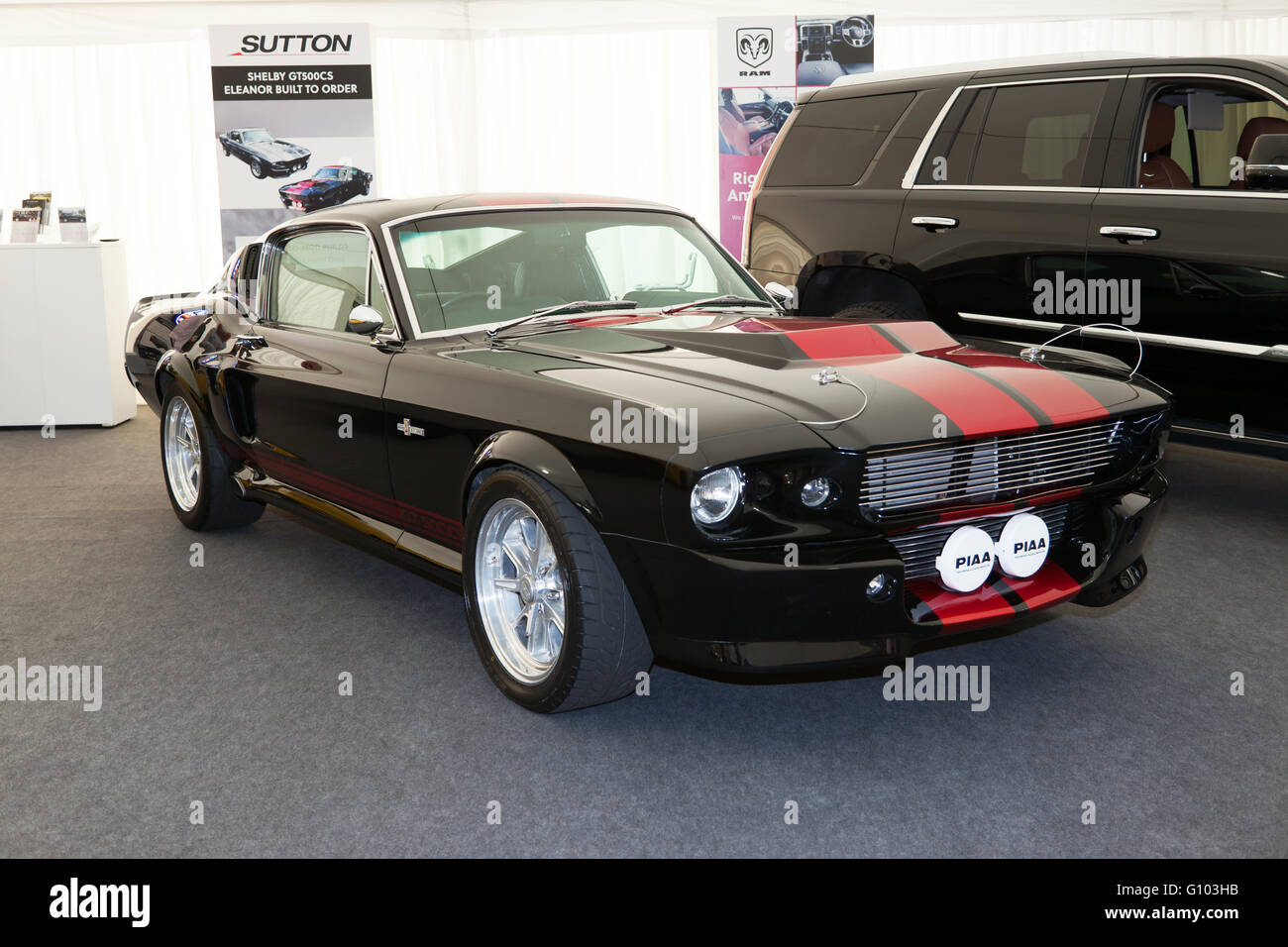 Una Shelby GT500CS Eleanor, guida a destra Mustang, costruita per ordine di Clive Sutton. Sul display a 2016 London Motor Show. Foto Stock