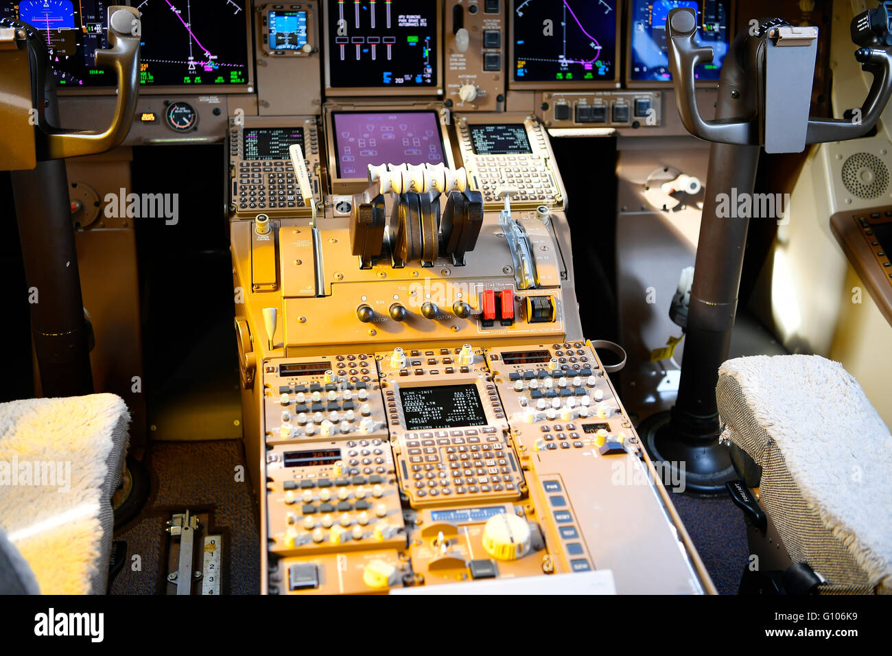 In aereo aereo, aeromobili, pozzetto, Boeing, B 747 - 800 F, cargo, Foto Stock