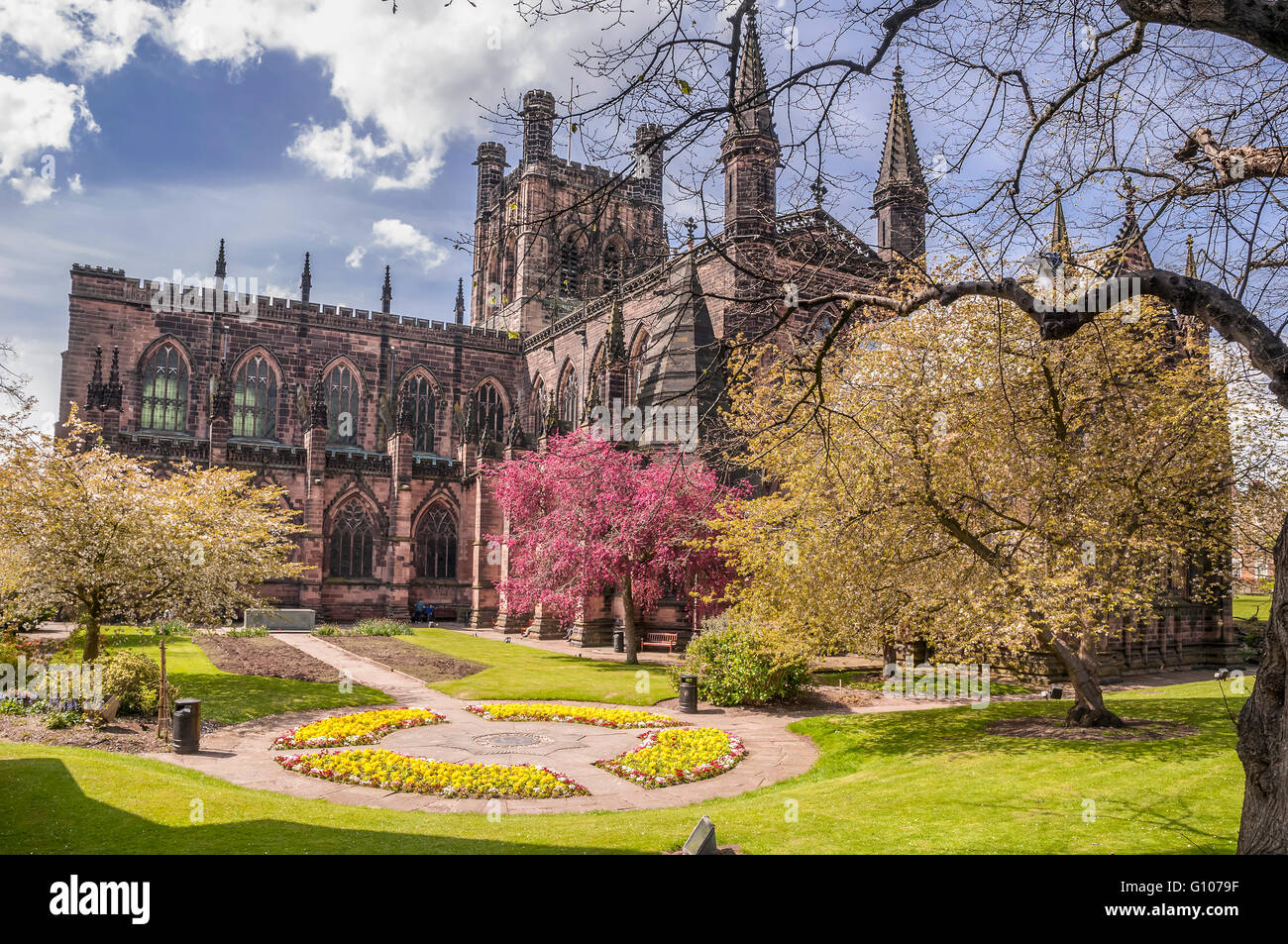 Chester Cathedral. Nord Ovest Inghilterra Primavera Foto Stock