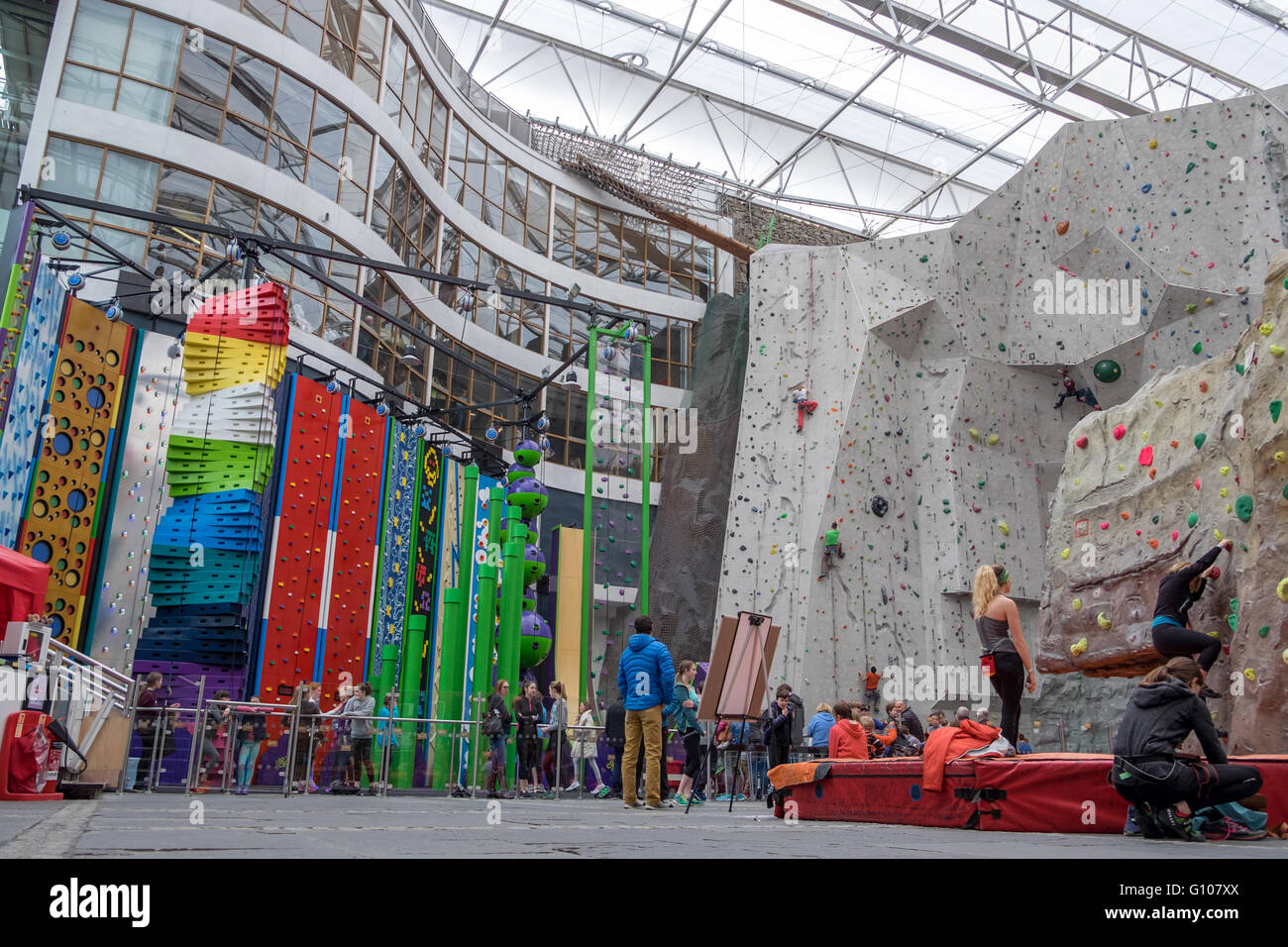 Edinburgh International Arena Arrampicata Ratho, Scotland, Regno Unito Foto Stock