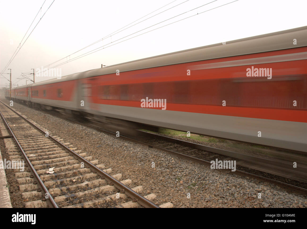 Carrozza ferroviaria del rajdhani express immagini e fotografie stock