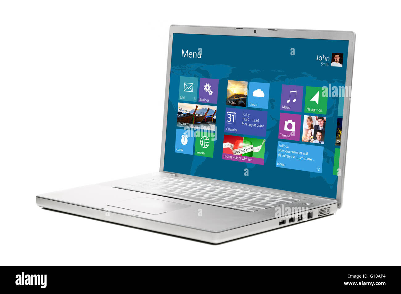 computer portatile moderno Foto Stock