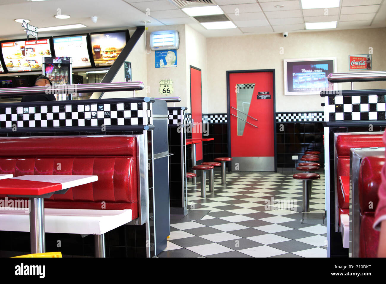 Fame Jack's Burger King fast food ristorante interno Foto Stock