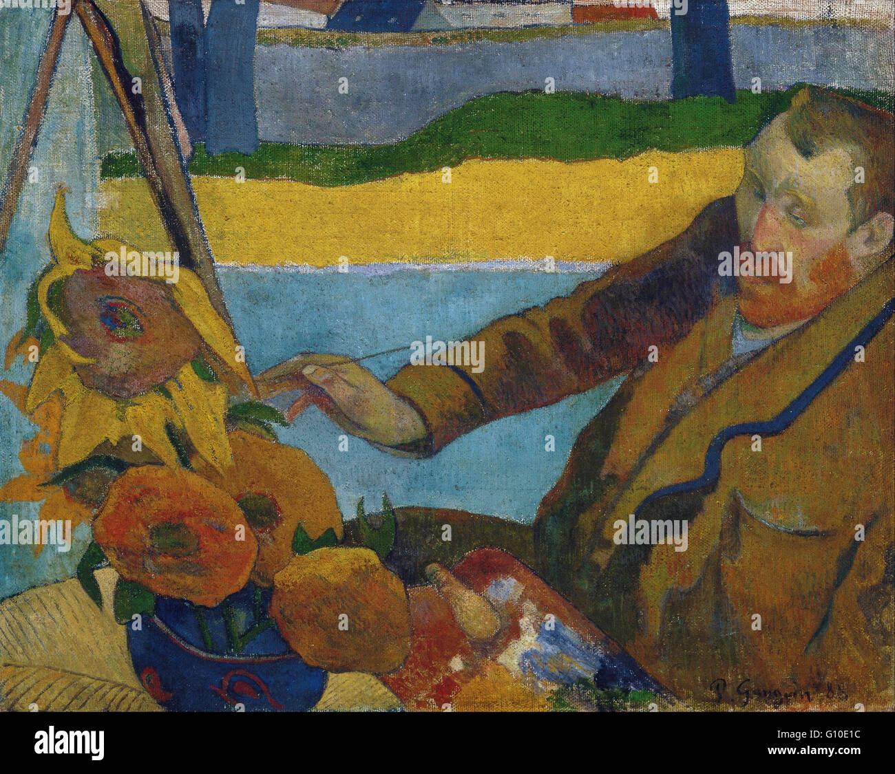 Paul Gauguin - Vincent van Gogh pittura girasoli - Van Gogh Museum di Amsterdam Foto Stock