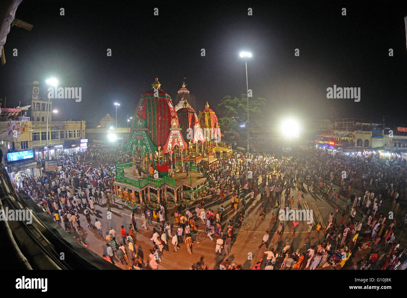 Carro il festival o Rathyatra del Signore Jagannatha, Puri, Odisha, India Foto Stock
