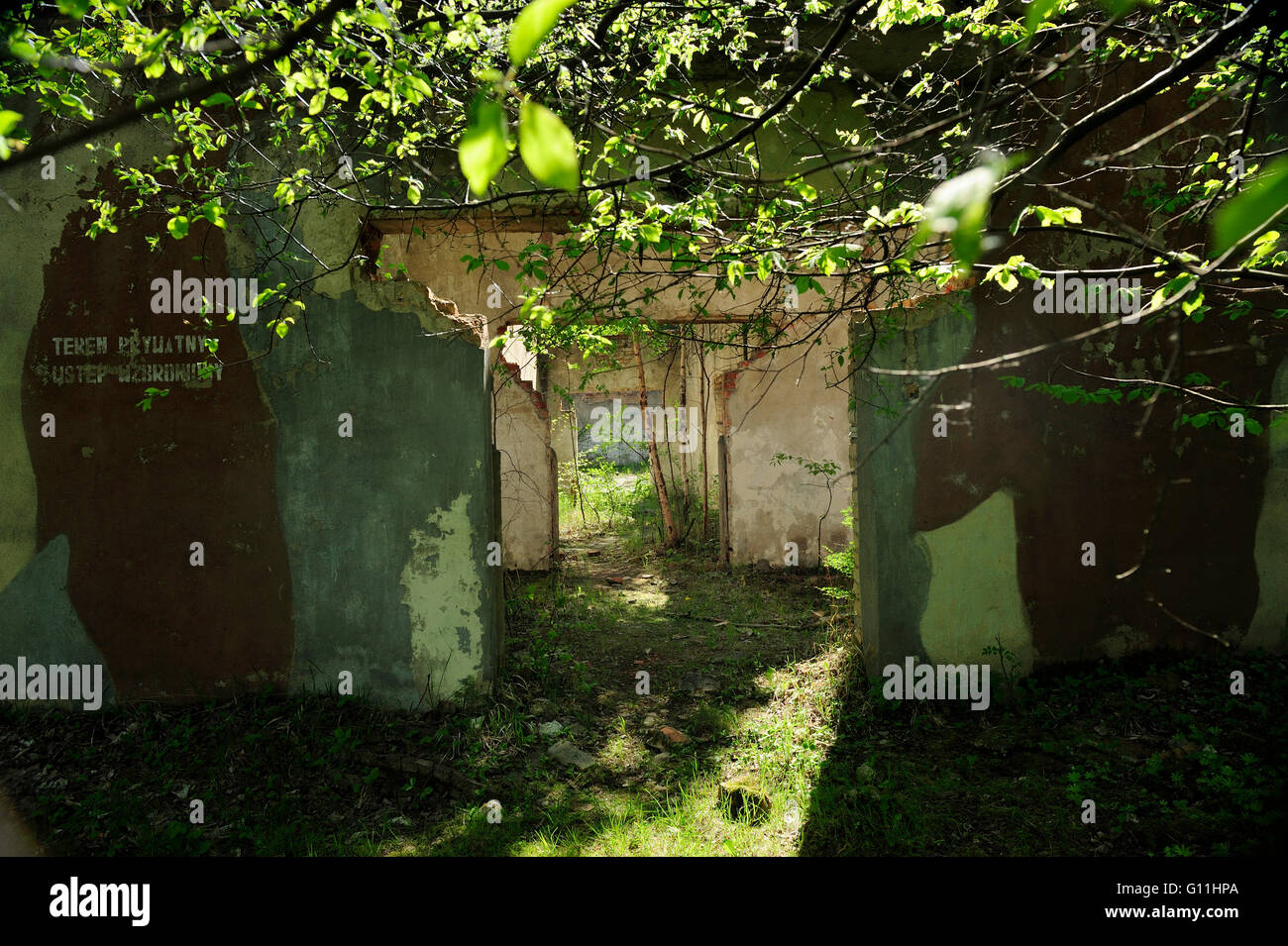 Sabato 7 maggio 2016, Witoszow, Bassa Slesia, Polonia, bunker di comando del gruppo Nord dell'Armata Rossa dal tempo della guerra fredda. 2016 Credit: Kazimierz Jurewicz/Alamy Live News Foto Stock