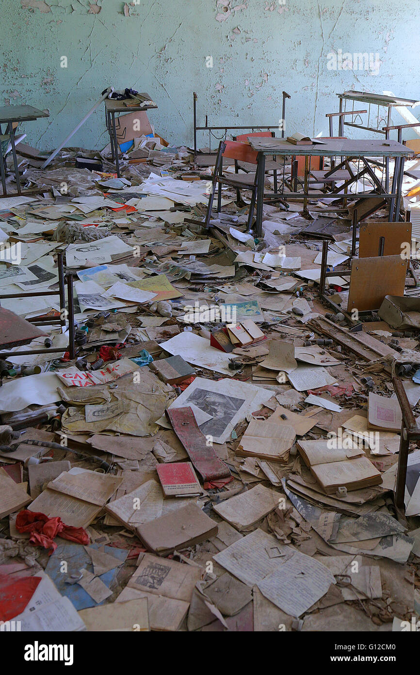 Scuola contaminati mobili / Fondi Foto Stock