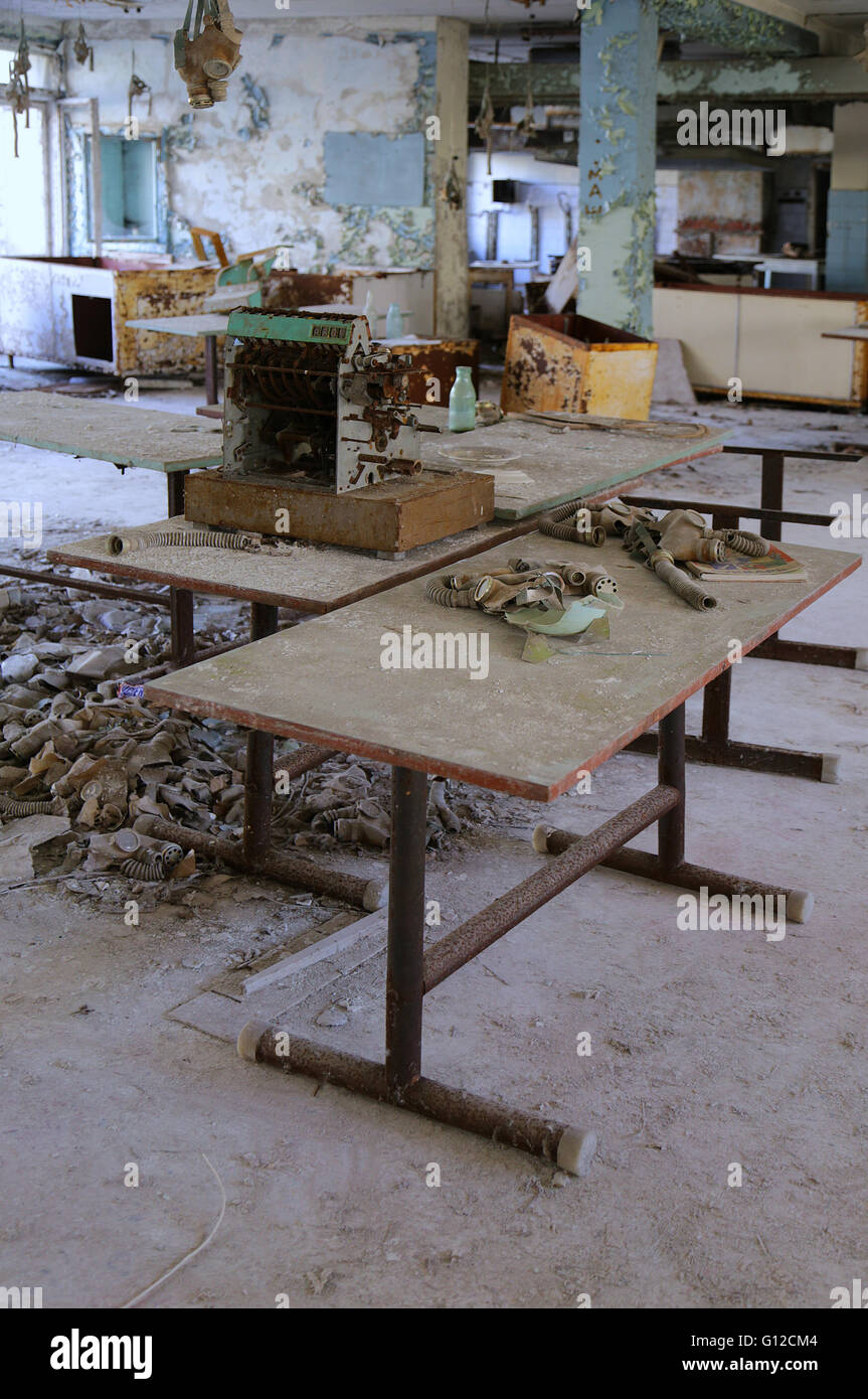 Scuola contaminati mobili / Fondi Foto Stock