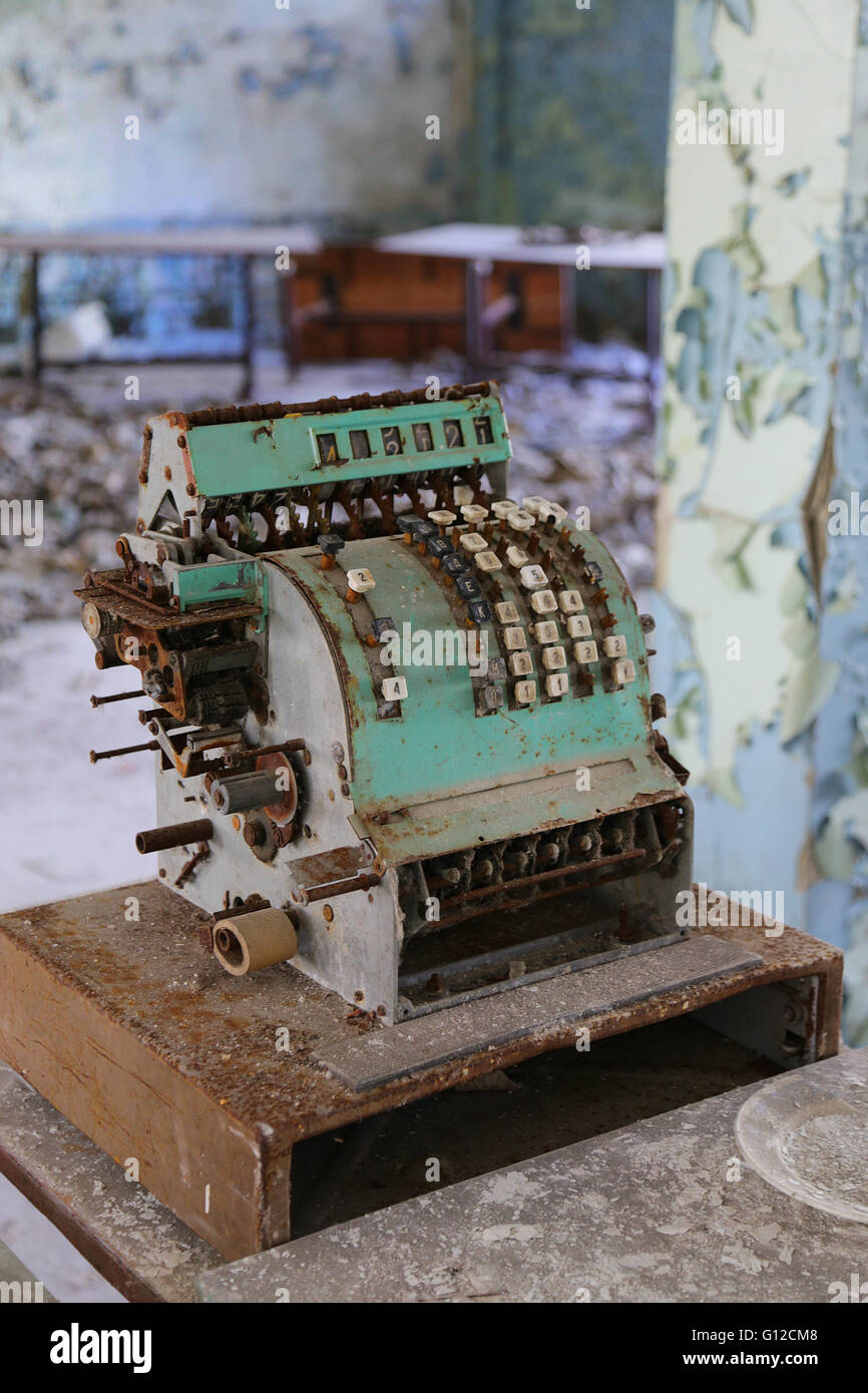 Decomposto registratore di cassa Foto Stock