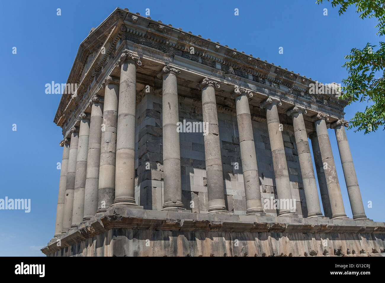 Tempio classico di Garni, vicino a Yerevan in Armenia Foto Stock