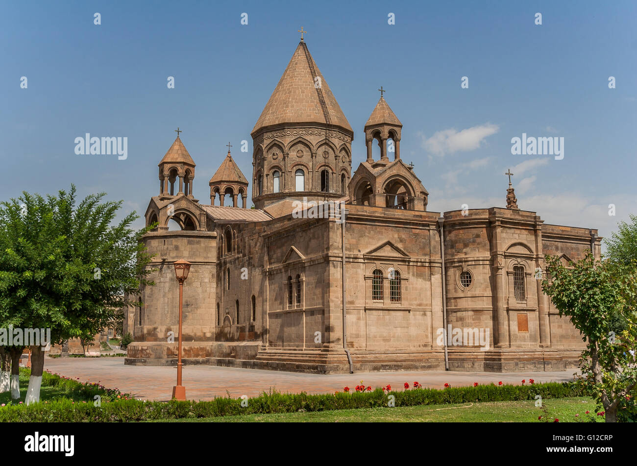 La Santa Etchmiadzin chiesa vicino a Yerevan, capitale dell'Armenia Foto Stock