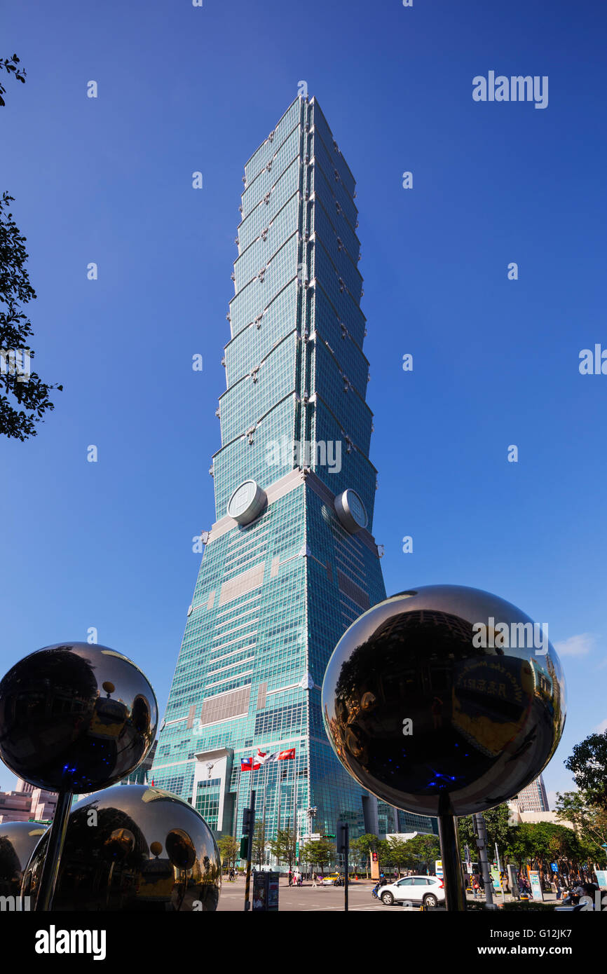 Taiwan, Taipei Taipei 101 building Foto Stock