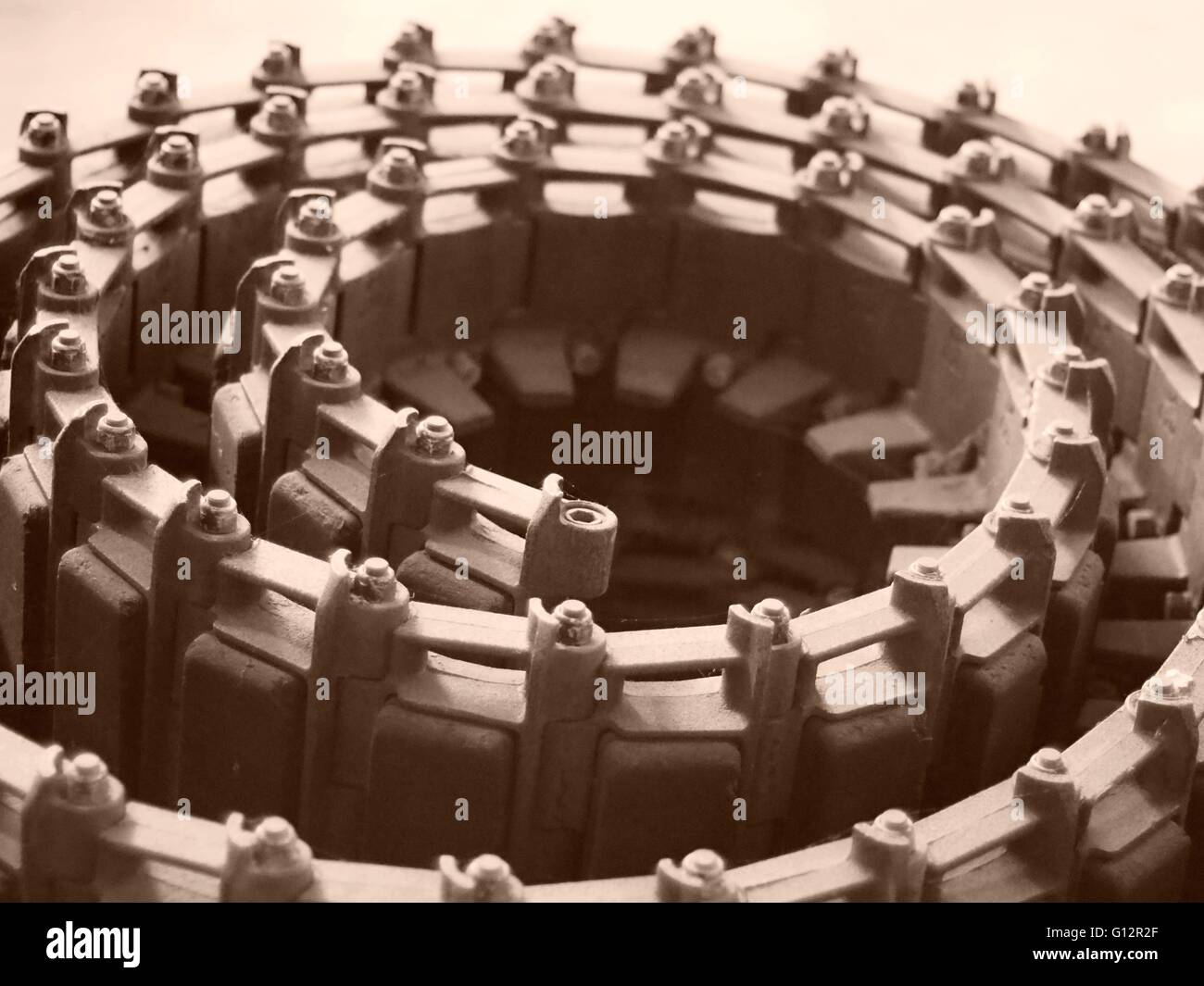 Traccia a spirale di una macchina movimento terra come un JCB Foto Stock