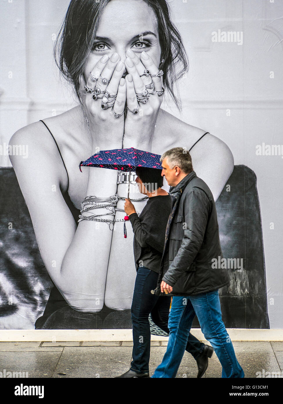 Cattura il trattino tra negozi Foto Stock