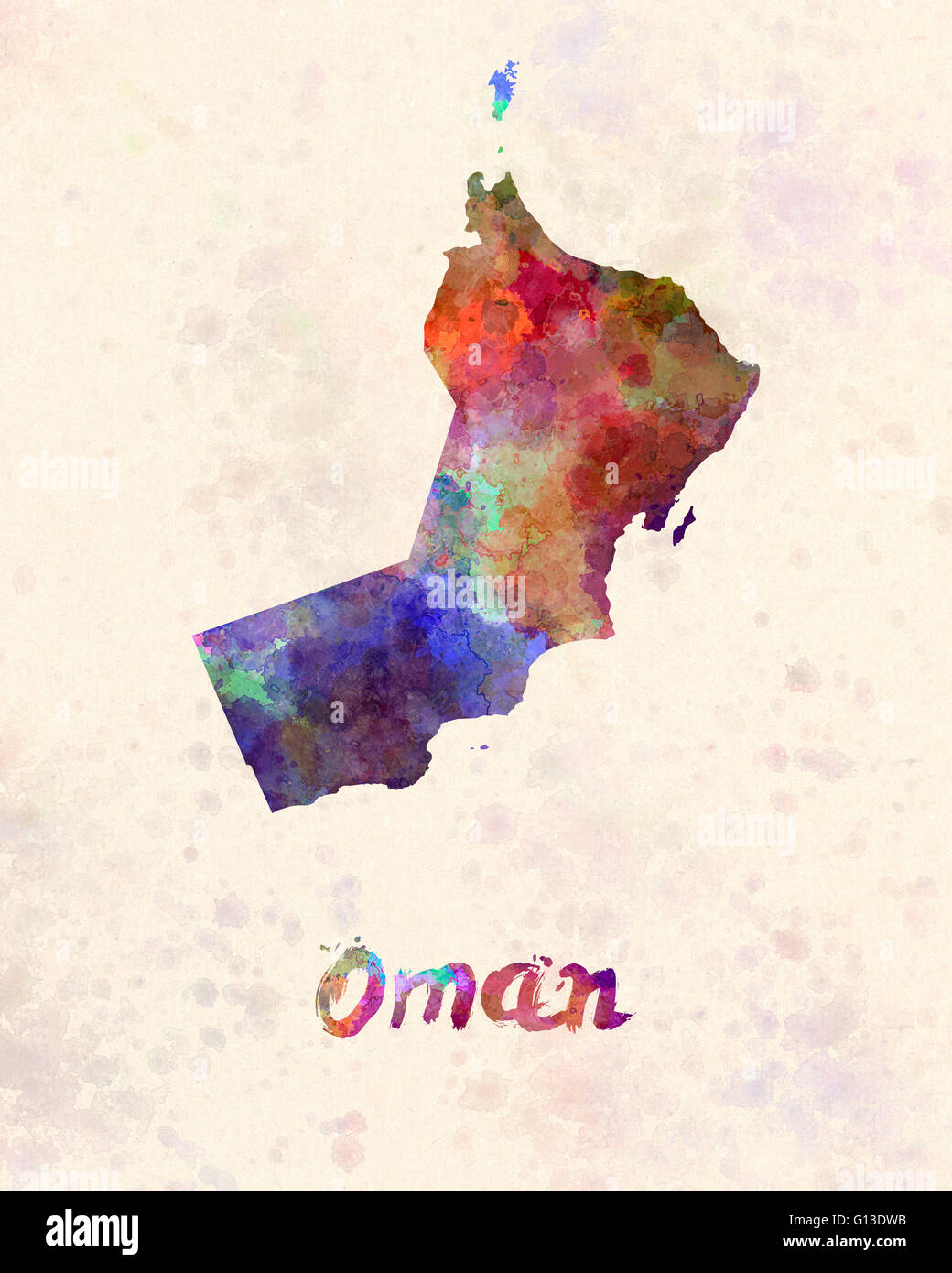 Oman in acquerello Foto Stock