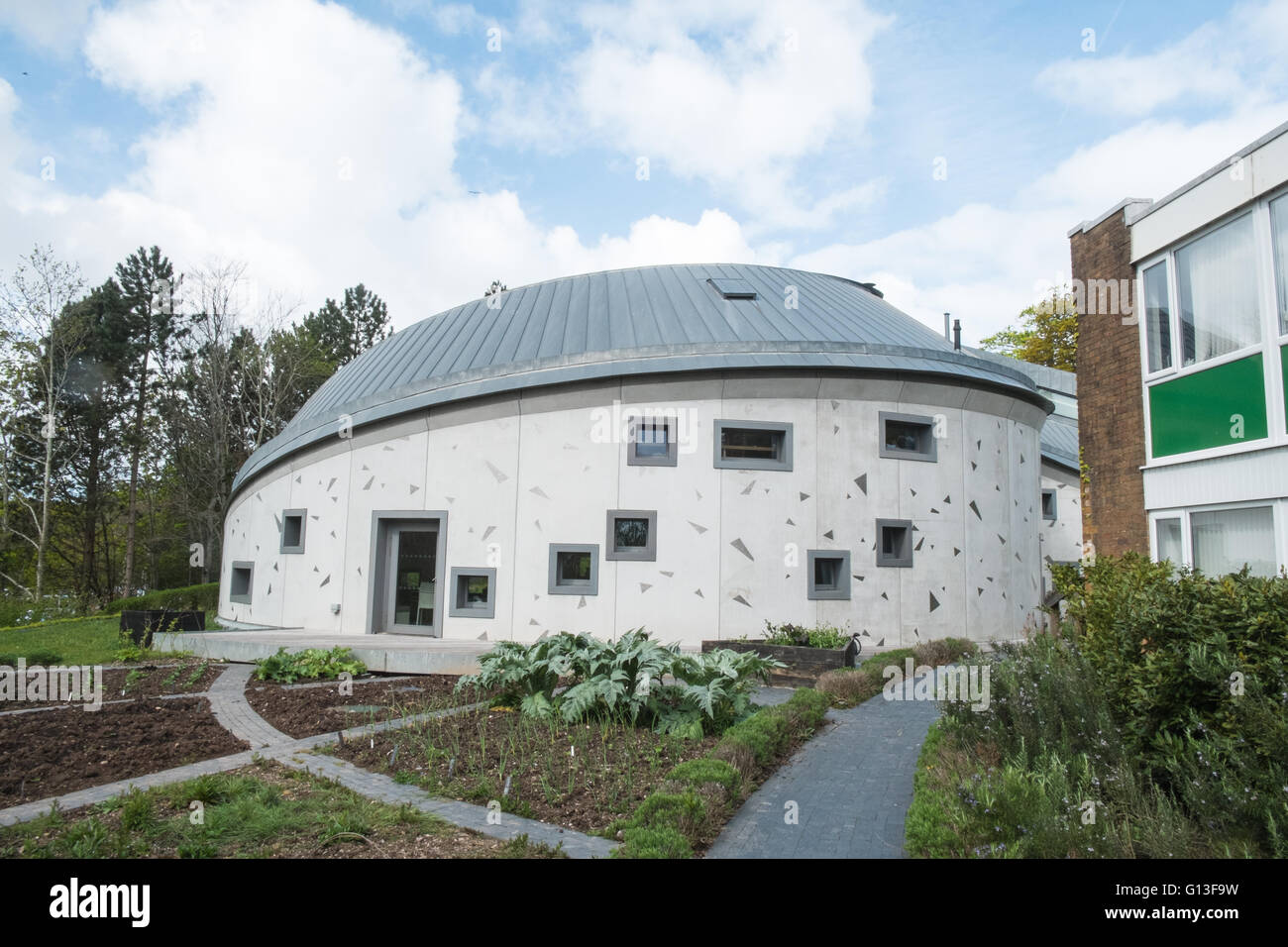 Maggie's caduta in Cancer Center situato accanto al NHS Ospedale Singleton in Sketty,Swansea,West Wales,U.K. Foto Stock