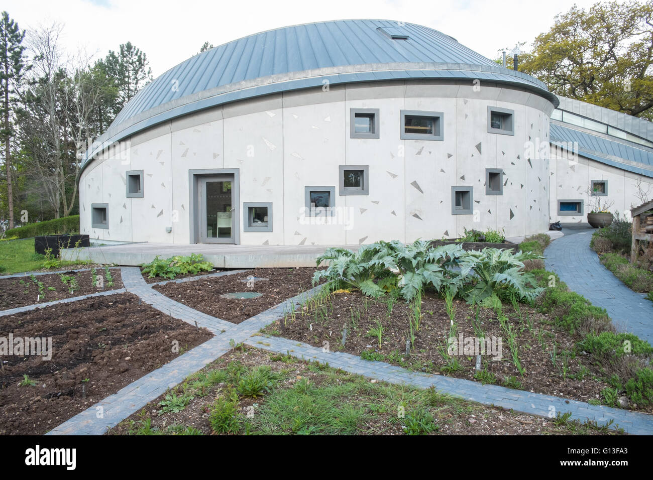 Maggie's caduta in Cancer Center situato accanto al NHS Ospedale Singleton in Sketty,Swansea,West Wales,U.K. Foto Stock