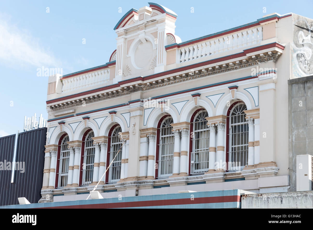 Edificio storico facciata King Street, Newtown, Sydney, Nuovo Galles del Sud, Australia Foto Stock