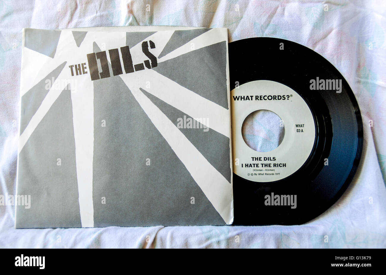 Classico album artwork (Vinyl) 'L' Dils Punk Rock, 45's singles (coperchio anteriore) Foto Stock