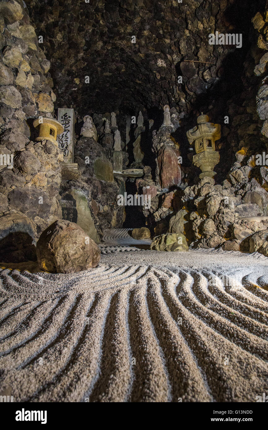 Di Kannon Doukutsu Tokumei-en Giardino Zen Foto Stock