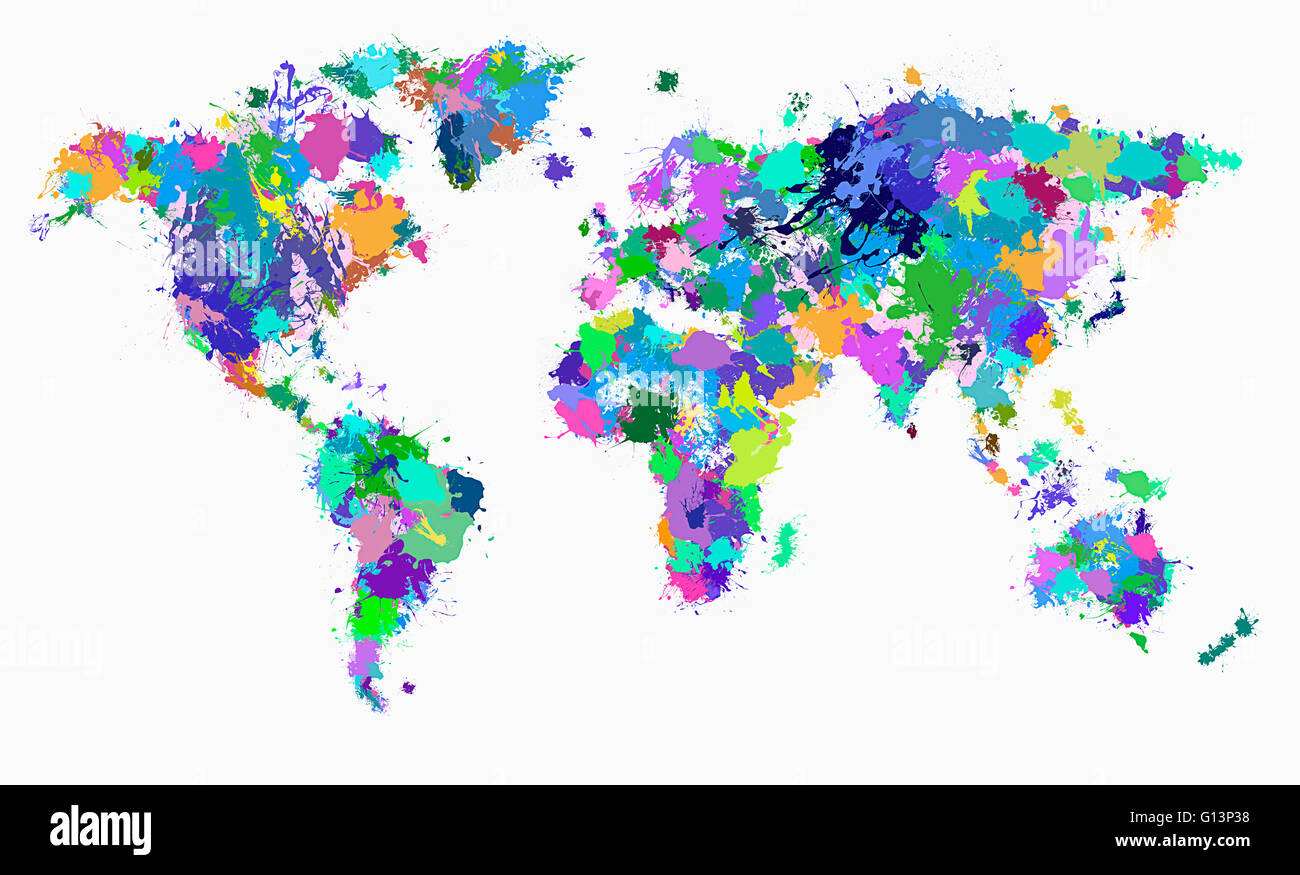 Mappa del mondo Foto Stock
