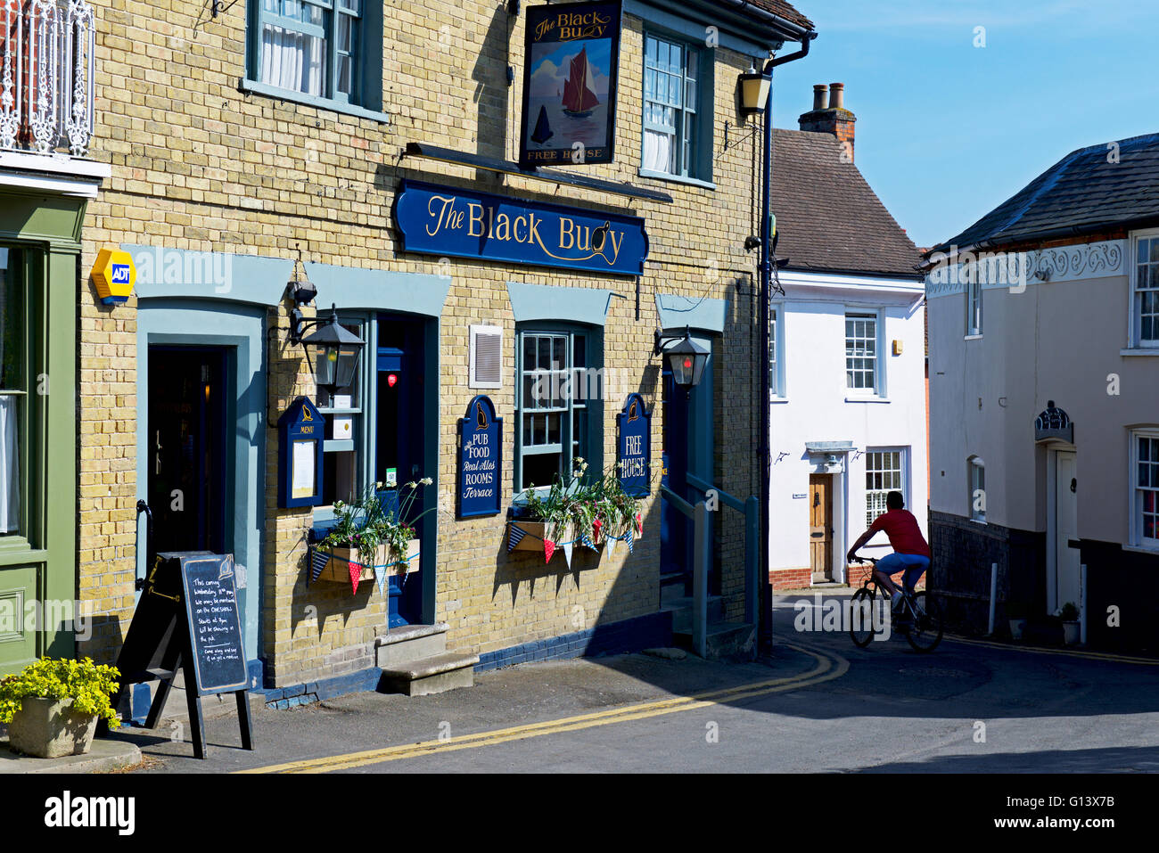 La boa nero pub in Wivenhoe, Essex, Inghilterra, Regno Unito Foto Stock