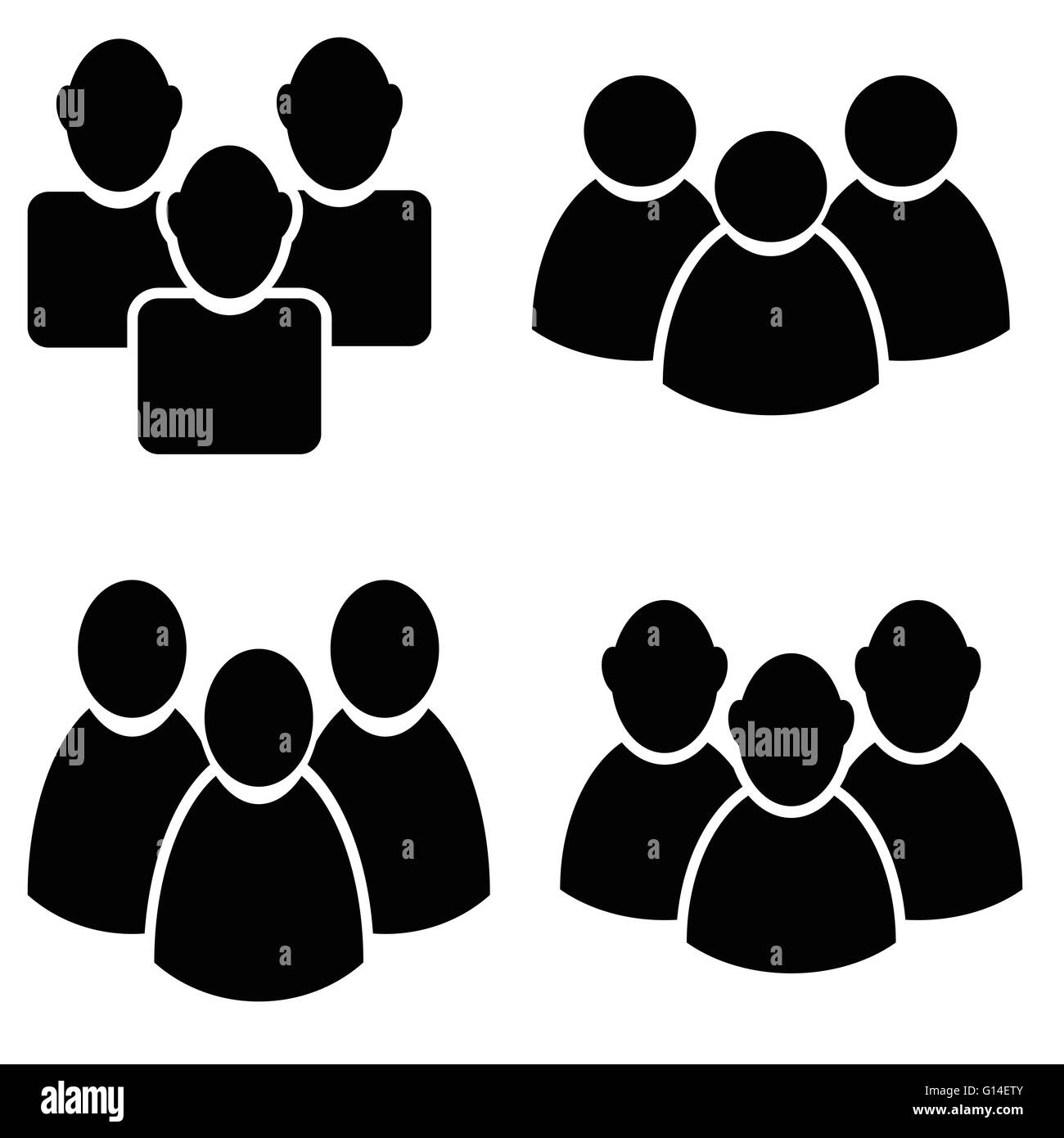 Persone che parlano icona impostare Foto Stock