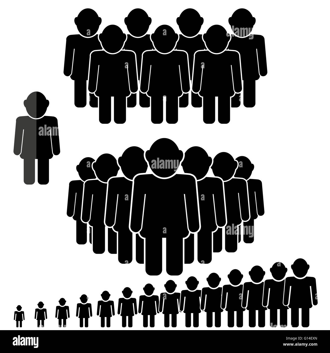 Persone icona Conversazione Foto Stock