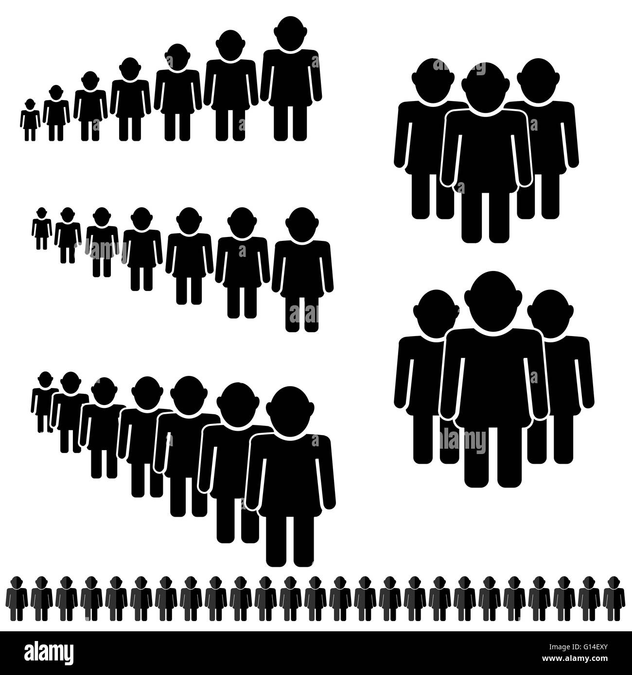 Persone icona Conversazione Foto Stock