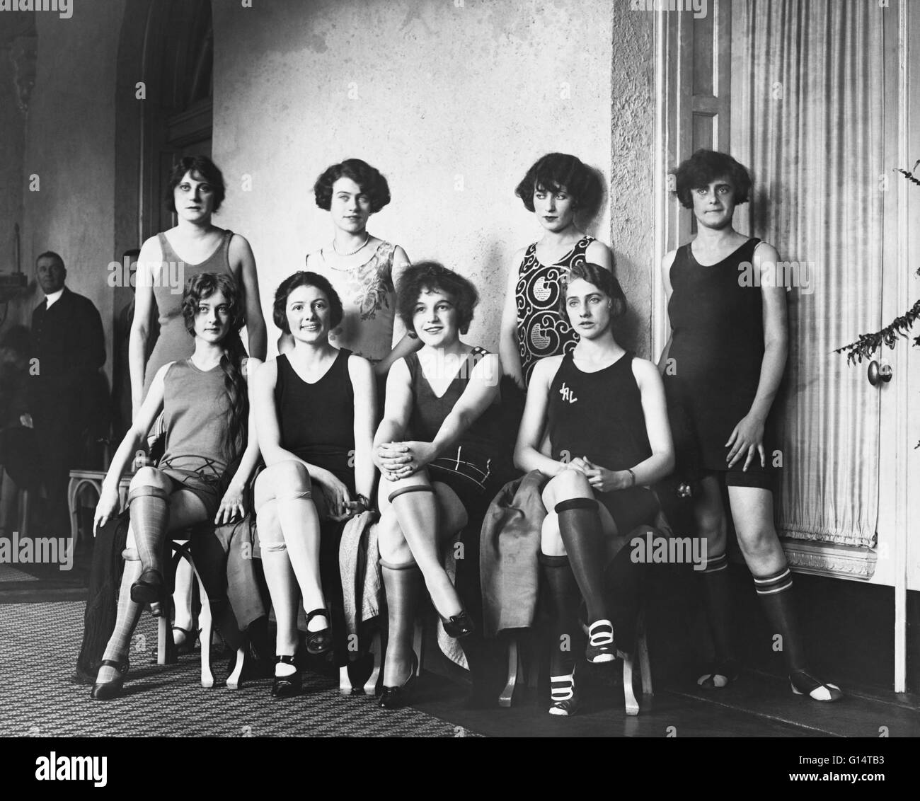I candidati per la Paramount Motion Picture scuola, da dove gli studenti sono stati prelevati per andare a New York per l'istruzione. 25 maggio, 1925. Foto Stock