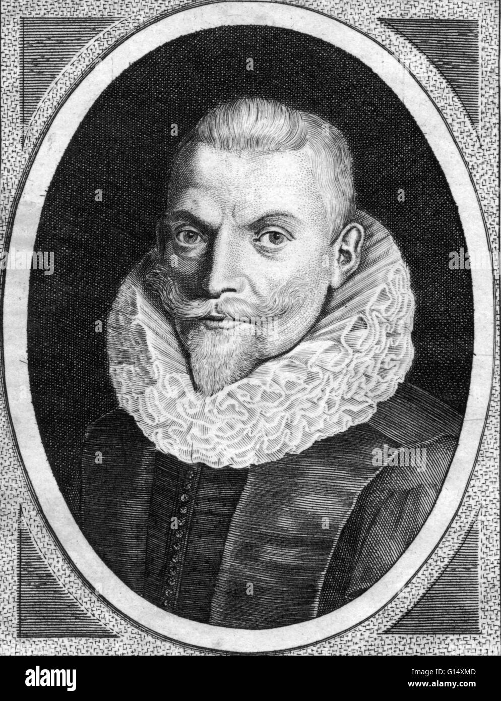 Franco Burgersdijk (Burgersdicius). Data di nascita: vicino a Delft, 3 maggio 1590. Morì: Leiden, 19 febbraio, 1635. Dutch neo-Artistotelian Filosofo e Professore di filosofia, logica ed etica presso l'Università di Leiden. È stato nominato per questa posizione nel 1620 b Foto Stock