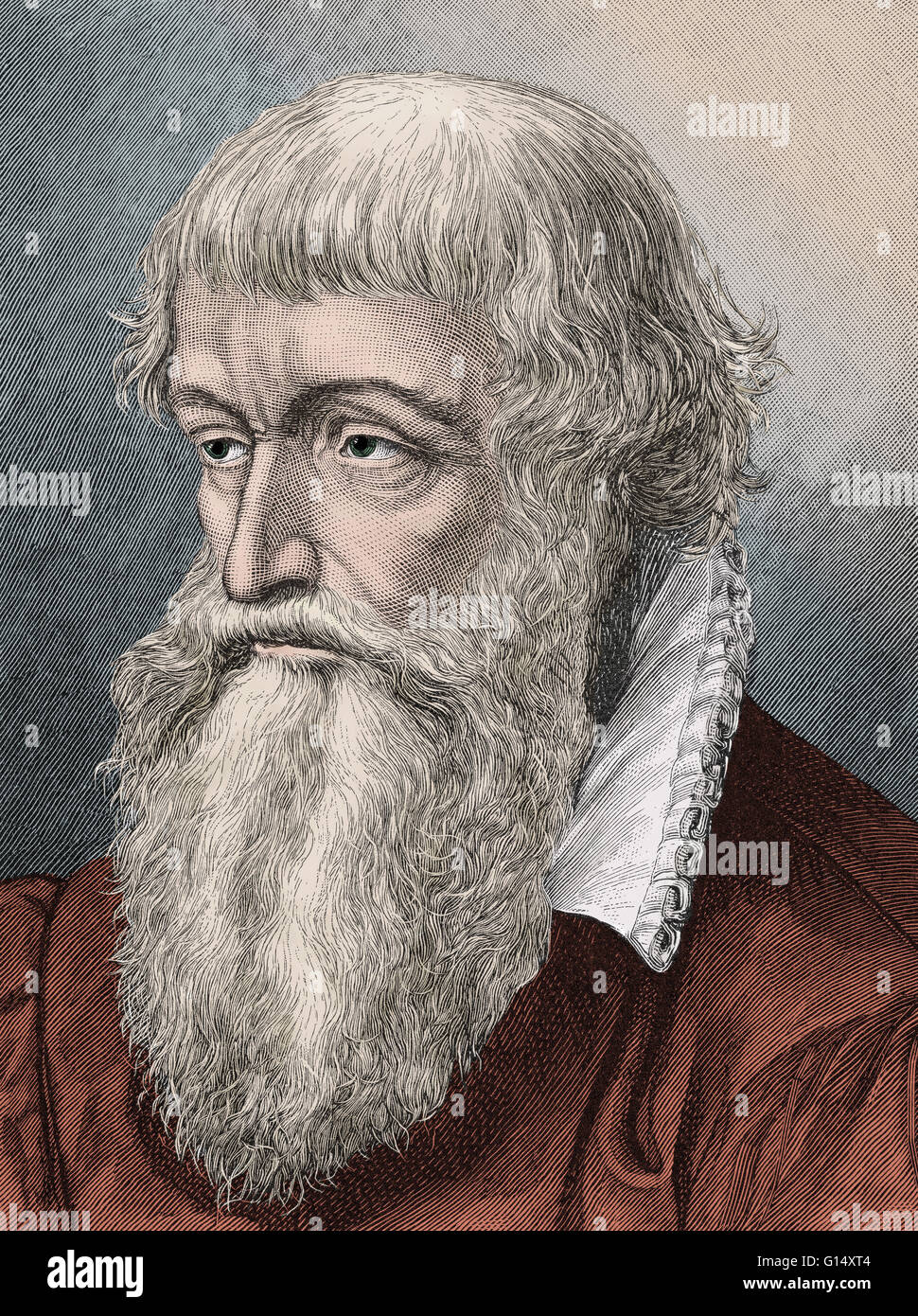Gerardus Mercator (Marzo 5, 1512 - dicembre 2,1594) Era un cartografo fiammingo. Egli era nato Gerard de gemor o de Cremer (Mercator è la forma latinizzata del suo nome). Il mercator map-making ha cominciato quando è prodotta una mappa della Palestina nel 1537. Nel 1538 egli prod Foto Stock