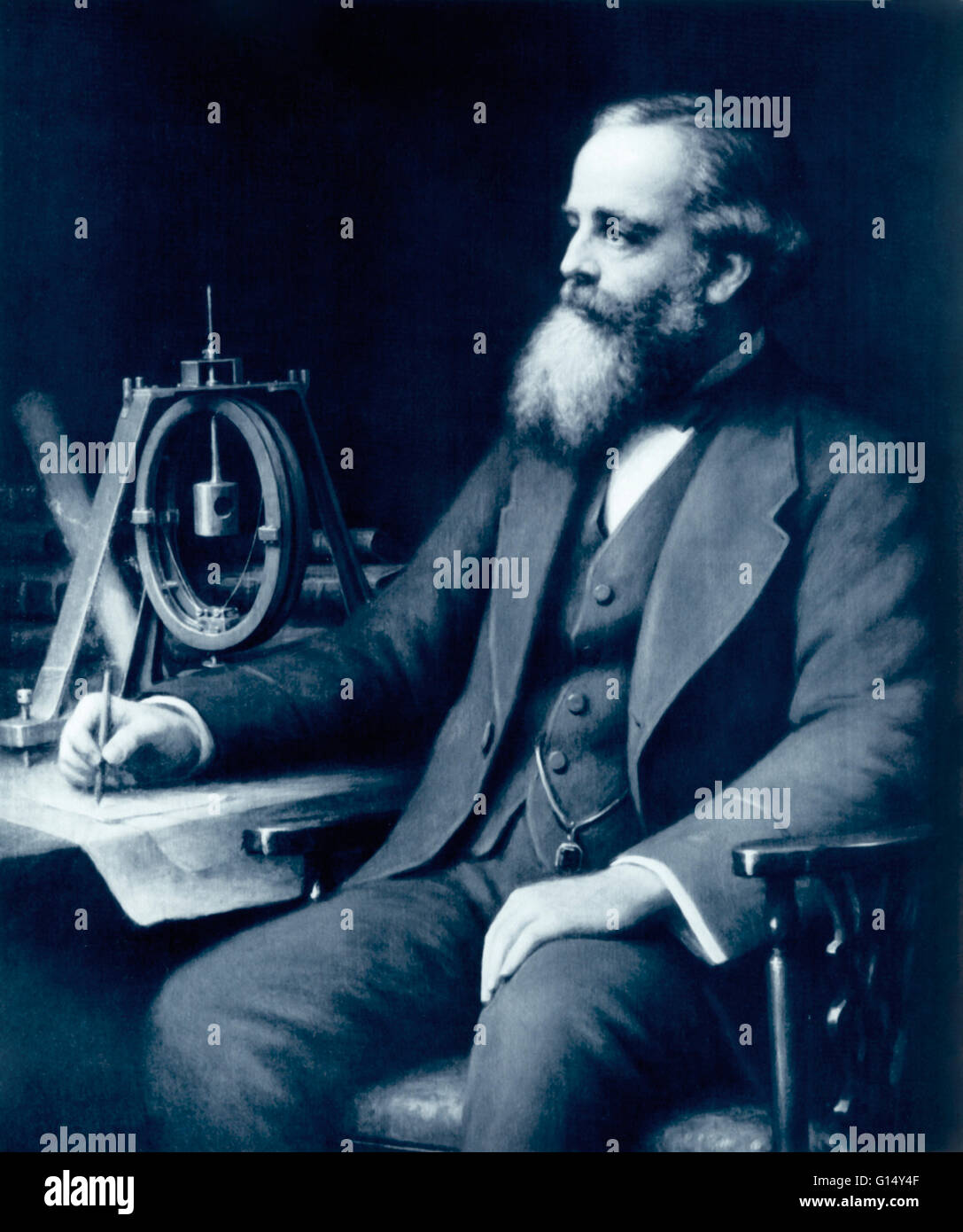 James Clerk Maxwell (Giugno 13, 1831 - 5 novembre 1879) è stato un fisico scozzese. Le sue opere coprono una vasta area della scienza ed egli è considerato come uno dei migliori menti del XIX secolo. La sua opera più importante fu sulla luce e le onde elettromagnetiche. Egli ha mostrato th Foto Stock