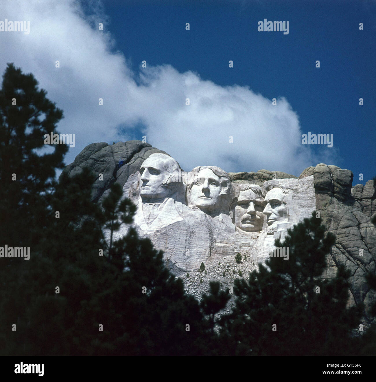 Il monte Rushmore, Black Hills, South Dakota. Gutzon Borglum era lo scultore e completato il lavoro nel 1941. Foto Stock