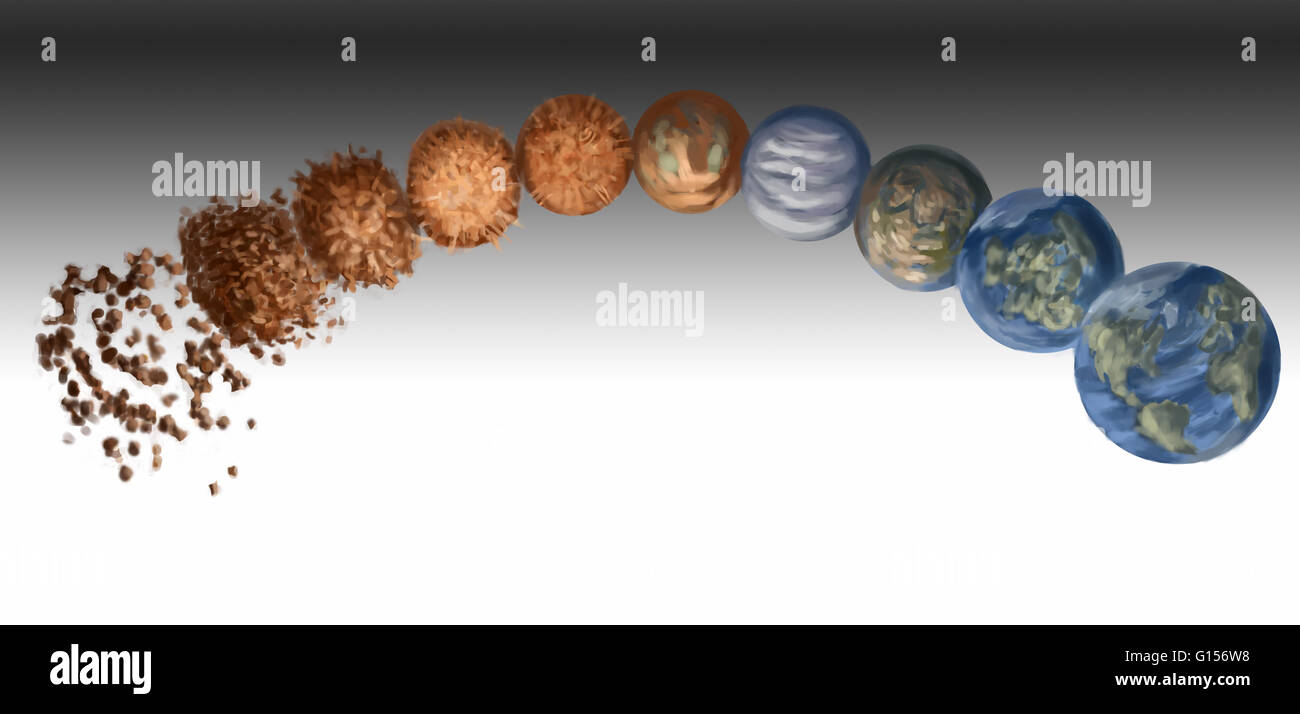 Illustrazione della terra evoluzione attraverso la teoria del big bang Foto  stock - Alamy