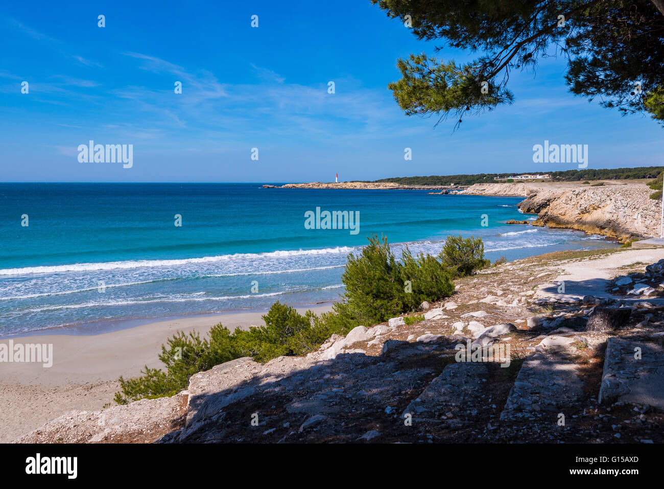 Plage st Croix la Saulce la Couronne bouche du Rhone Provenza Francia Foto Stock