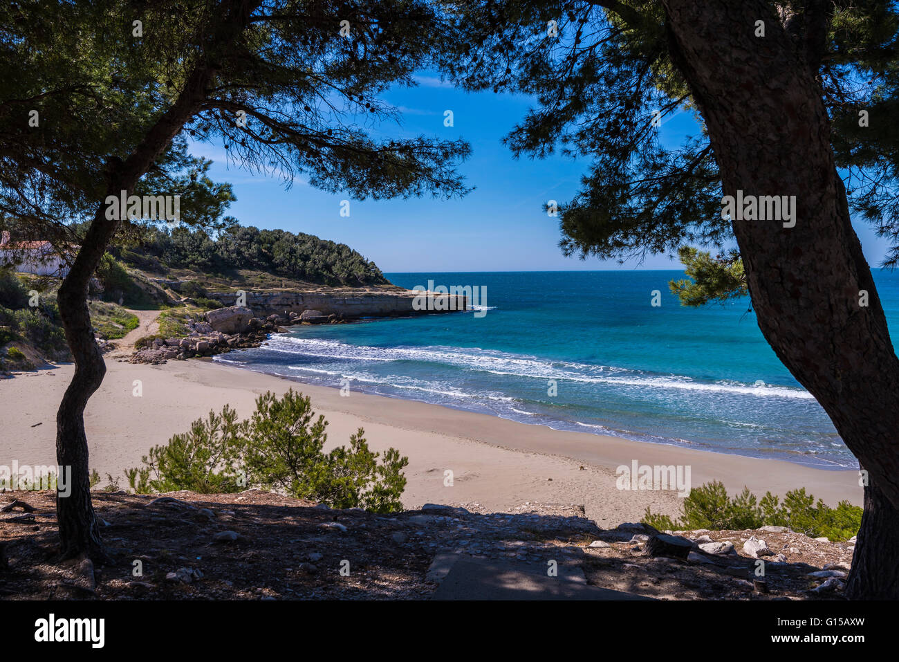 Plage st Croix la Saulce la Couronne bouche du Rhone Provenza Francia Foto Stock