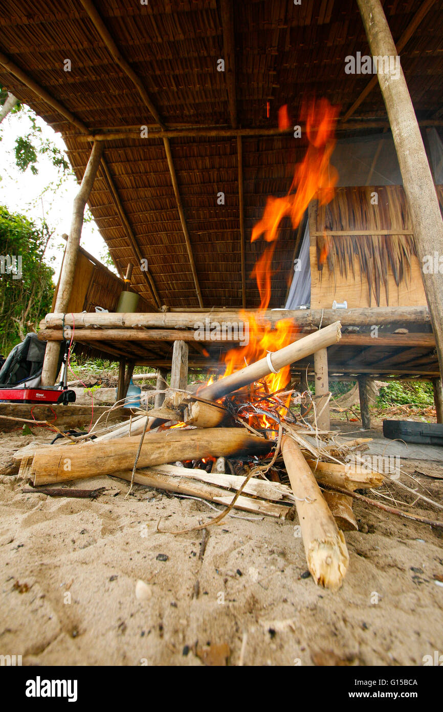 Isola abitata. Indonesia Foto Stock