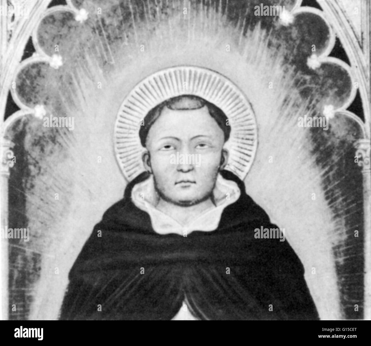 Tommaso d Aquino (Gennaio 28, 1225 - 7 Marzo 1274) era un italiano di frate domenicano e sacerdote e un influente filosofo e teologo nella tradizione della scolastica, all interno del quale egli è noto anche come il 'Dottore Angelicus' e 'Dottore Communis". Egli Foto Stock