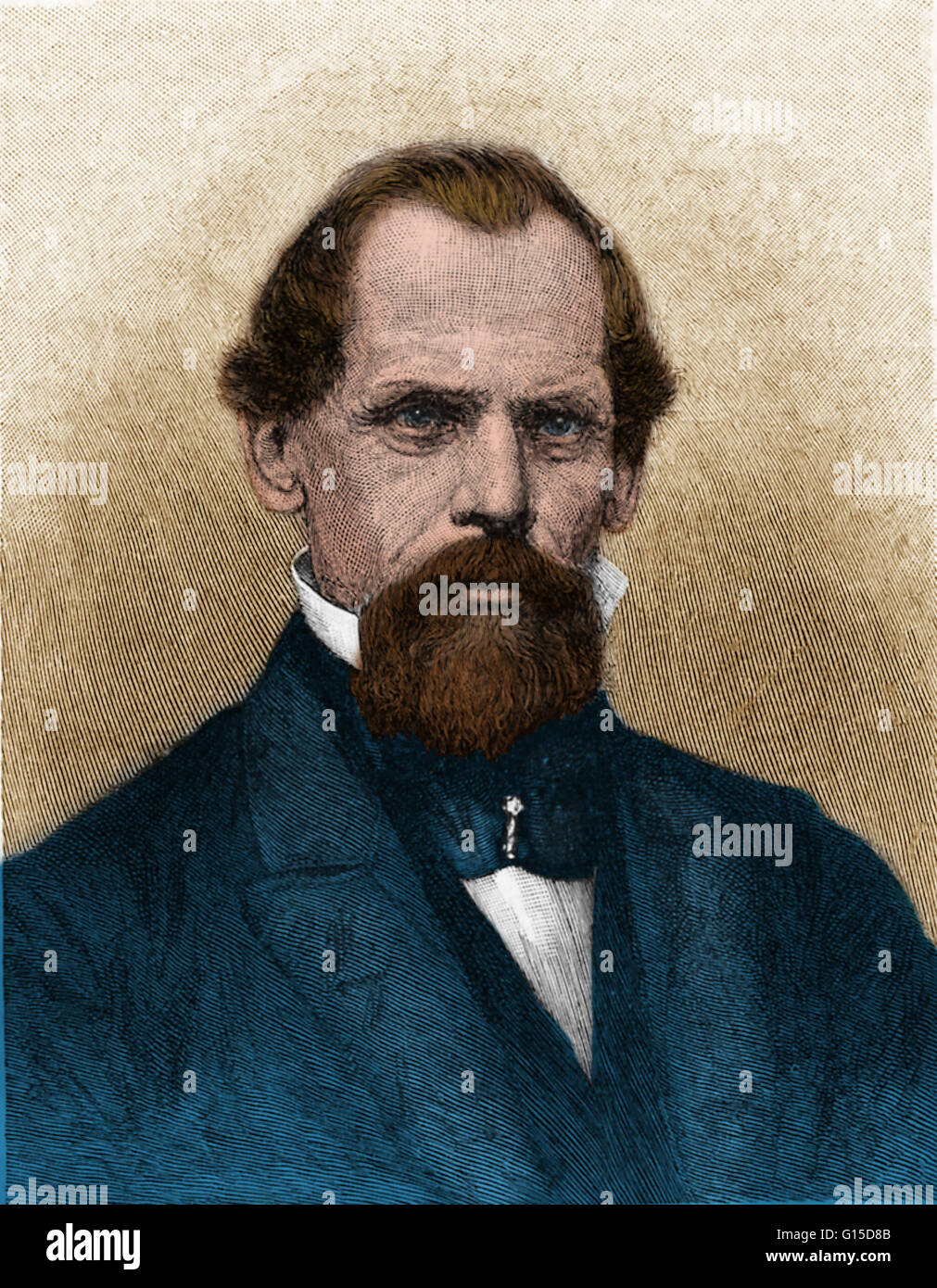 John Augustus Roebling (Giugno 12, 1806 - 22 luglio 1869) era un tedesco-americano nato ingegnere civile. Ha progettato e costruito a fune ponti di sospensione, in particolare il ponte di Brooklyn, che è stato designato come una pietra miliare storica nazionale e una nazione Foto Stock