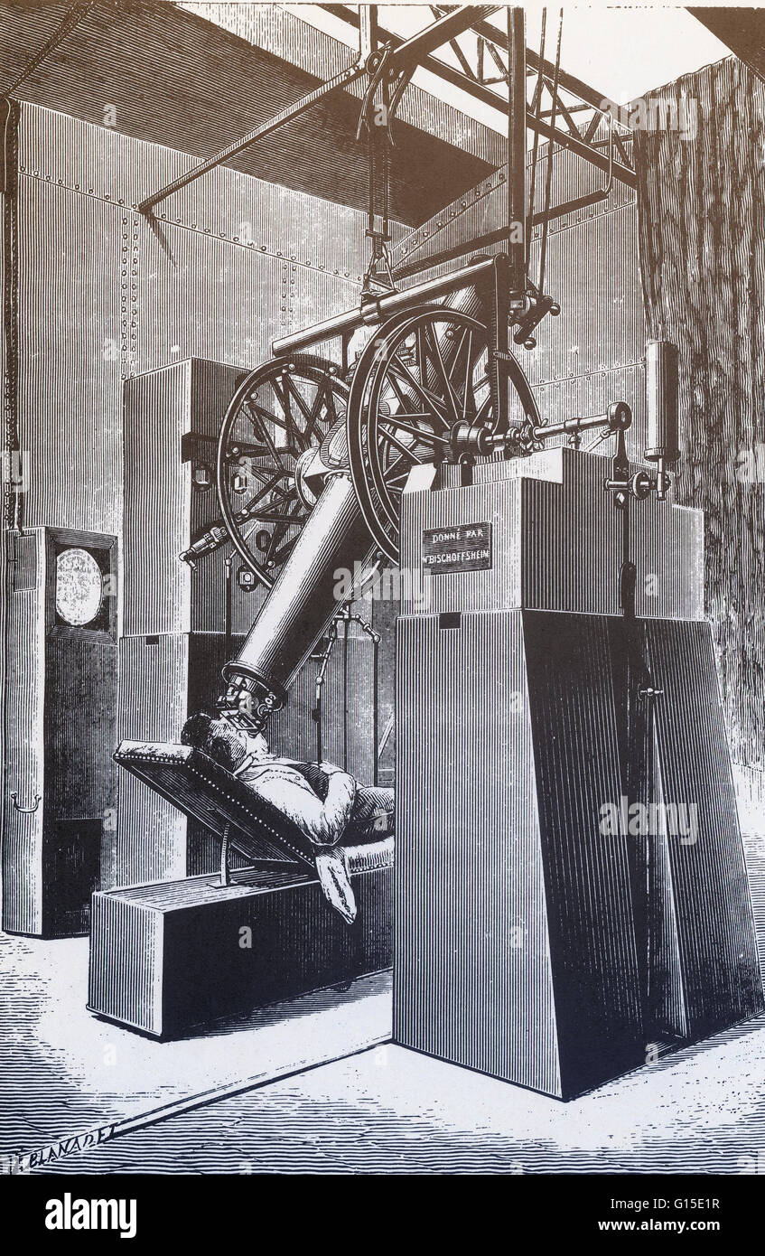 Telescopio gigante al 1900 Esposizione Mondiale di Parigi. Foto Stock