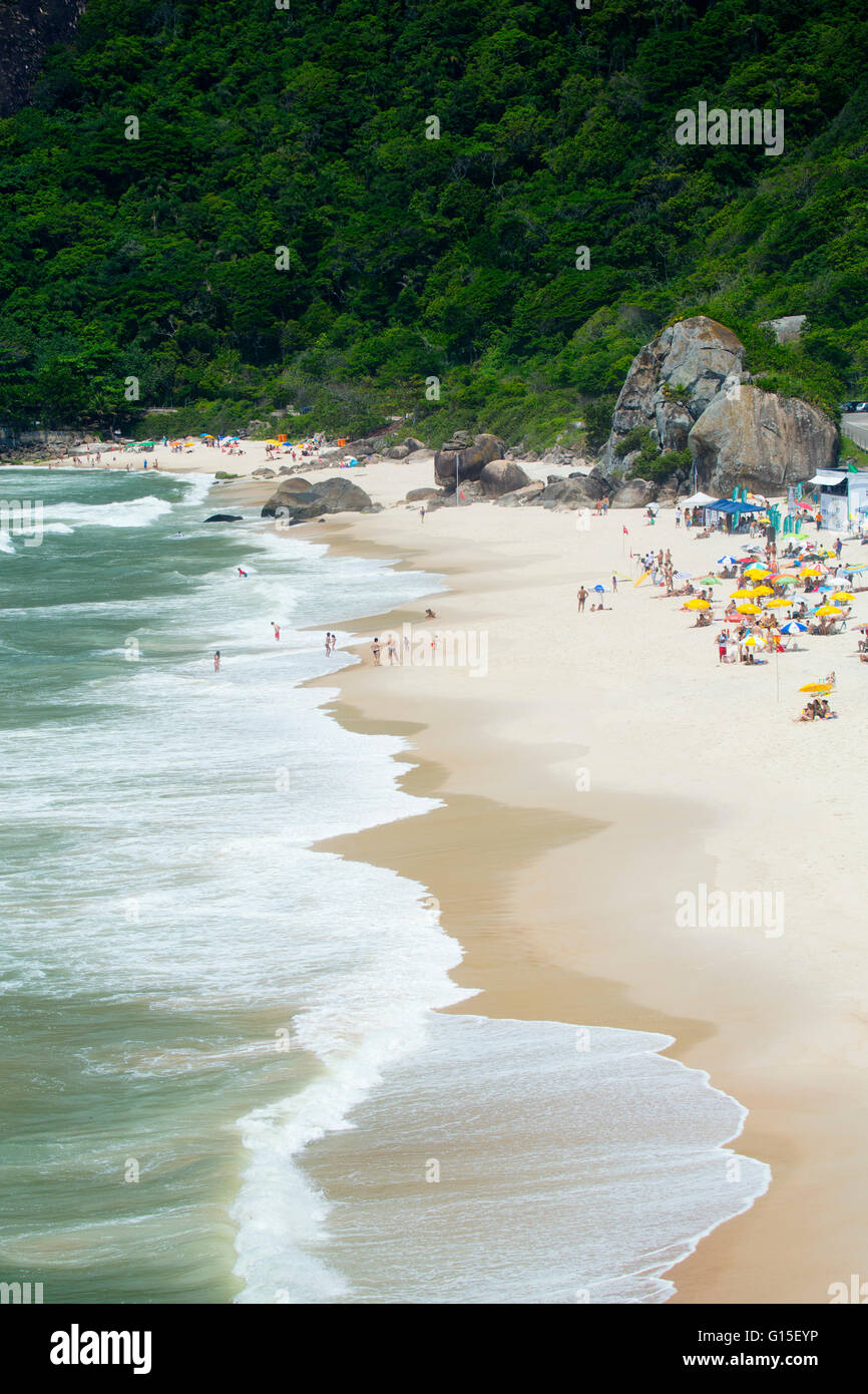 Prainha Beach vicino al sito olimpico in Barra da Tijuca (Recreio dos Bandeirantes), Rio de Janeiro, Brasile, Sud America Foto Stock