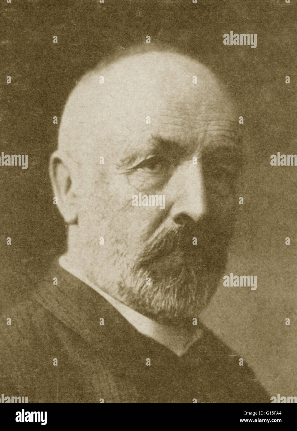 Georg Ferdinand Ludwig Philipp Cantor (1845-1918) era un matematico tedesco, meglio conosciuto come inventore della teoria degli insiemi, che è diventata una teoria fondamentale in matematica. Cantor ha stabilito la importanza della corrispondenza uno a uno tra i set, defi Foto Stock