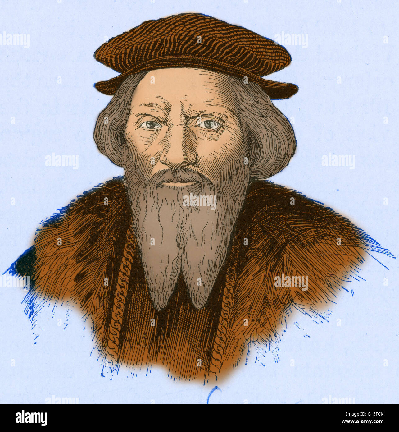 Sebastian Cabot (1474-1557) era un italiano di explorer, cartografo e navigator e figlio di explorer John Cabot. Ha lavorato come cartografo per l'Inghilterra del Re Enrico VIII e un capitano per la Spagna il Re Ferdinando V, esplorato per l'Inghilterra del re Enrico VII Ca Foto Stock