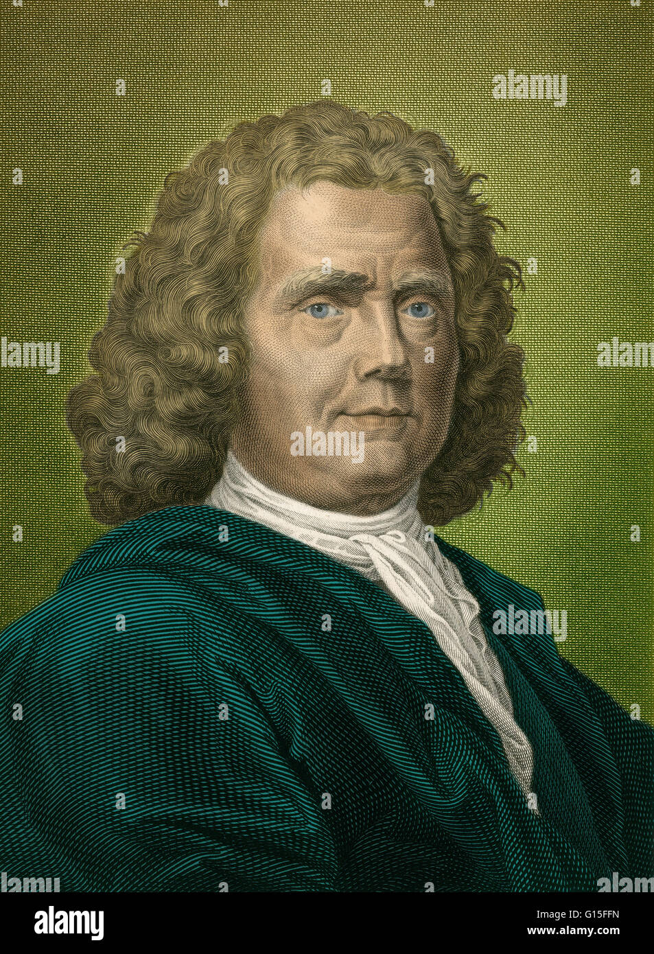 Herman Boerhaave (Dicembre 31, 1668-settembre 23, 1738) è stato un botanico Olandese, farmacia, umanista e medico. Egli è considerato il fondatore dell'insegnamento clinico e del moderno ospedale accademico. La sua fama è aumentata la fama dell'Università di L Foto Stock