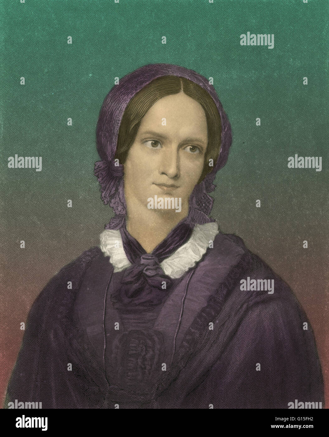 Charlotte Bronte (1816-1855), romanziere inglese. Ella scrisse Jane Eyre e villette, tra altri romanzi. Foto Stock