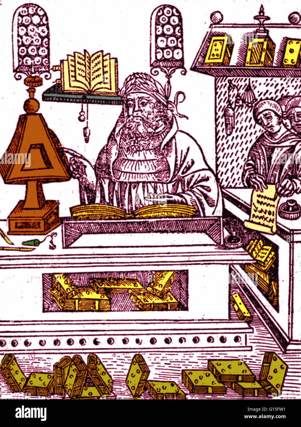 John Peckham (1230 - Dicembre 8, 1292) è stato Arcivescovo di Canterbury negli anni 1279-1292. È stato istruito a Lewes Priory e divenne un frate francescano circa 1250. Ha studiato presso l Università di Parigi dove egli avrebbe poi di insegnare la teologia. Conosciuto come uno con Foto Stock