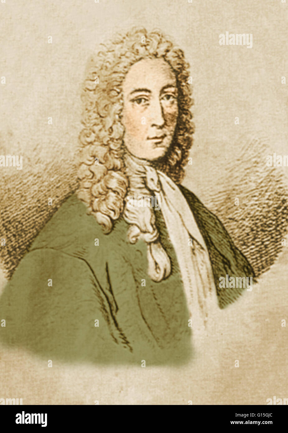 Giovanni Poleni (1683-1761) è stato un nobiluomo italiano, fisico e antiquario. Ha studiato i classici, la filosofia e la teologia, la matematica e la fisica. All'età di 25 anni fu nominato professore di Astronomia a Padova. Nel 1715 fu assegnato alla cha Foto Stock